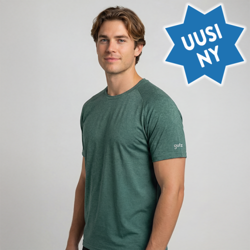 MEN'S SPORT T-SHIRT, GREEN MELANGE